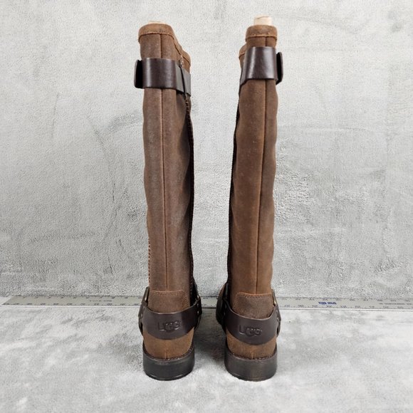 UGG Australia W Dree Boots womens 7.5 suede leather knee high harness - Picture 12 of 12